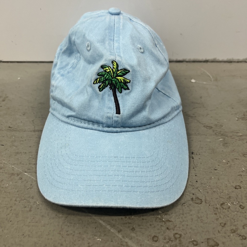 Ron Jon Surf Shop Unisex Light Blue Palm Tree‎ Dad Hat Beach Logo Adjustable Cap
